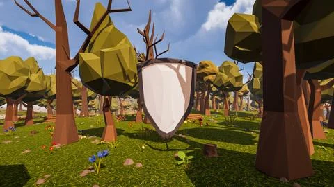 3D Render Polygon Background to ecology and sustainable development, enviro.. Stock Illustration
