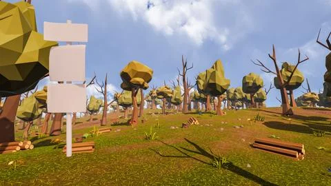 3D Render Polygon Background to ecology and sustainable development, enviro.. Illustrazione stock