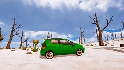 3D Render Polygon Background to ecology and sustainable development, enviro.. Illustrazione stock