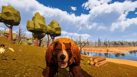 3D Render Polygon Background to ecology and sustainable development, enviro.. Illustrazione stock