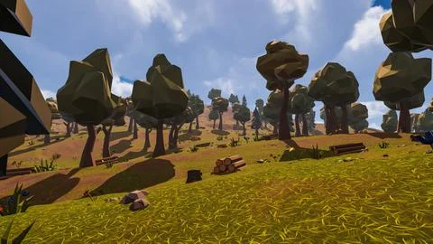 3D Render Polygon Background to ecology and sustainable development, enviro.. Stock Illustration