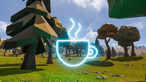 3D Render Polygon Background to ecology and sustainable development, enviro.. Stock Illustration