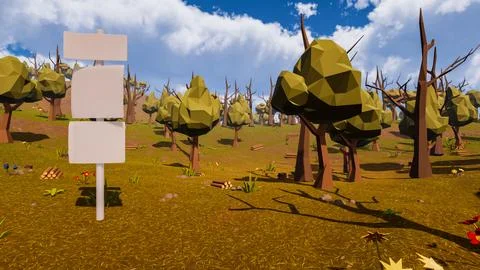 3D Render Polygon Background to ecology and sustainable development, enviro.. Illustrazione stock