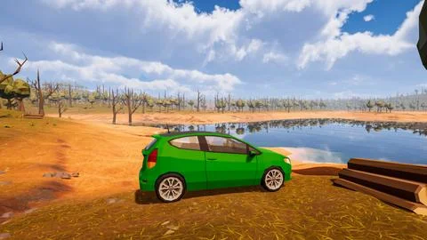 3D Render Polygon Background to ecology and sustainable development, enviro.. Stock Illustration