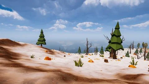 3D Render Polygon Background to ecology and sustainable development, enviro.. Illustrazione stock