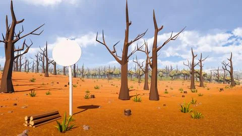 3D Render Polygon Background to ecology and sustainable development, enviro.. Stock Illustration