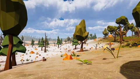 3D Render Polygon Background to ecology and sustainable development, enviro.. Illustrazione stock