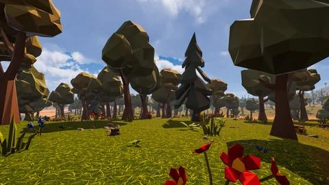 3D Render Polygon Background to ecology and sustainable development, enviro.. Illustrazione stock