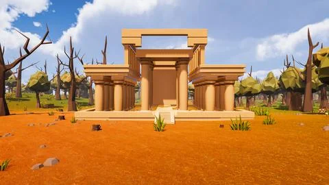 3D Render Polygon Background to ecology and sustainable development, enviro.. Stock Illustration