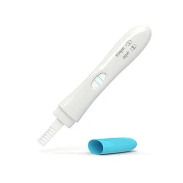 3d render of positive pregnancy test Illustrazione stock