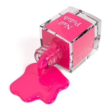 3d render of poured nail polish over white Stock Illustration