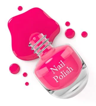 3d render of poured nail polish over white Stock Illustration