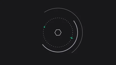 3D render of precision optic interface with rotating rings creating tech Stock Footage 334115422