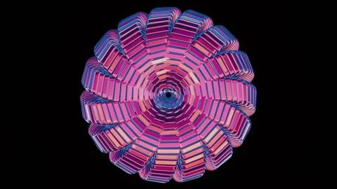 This 3D render presents an abstract swirl, characterized by minimalistic desi Illustrazione stock