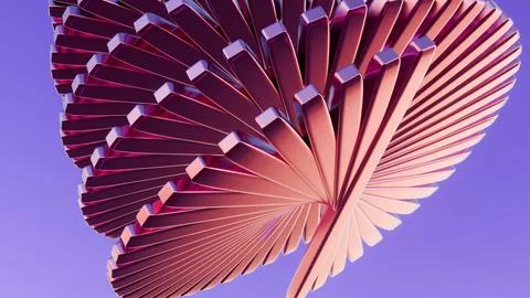 This 3D render presents an abstract swirl, characterized by minimalistic desi Stock Illustration