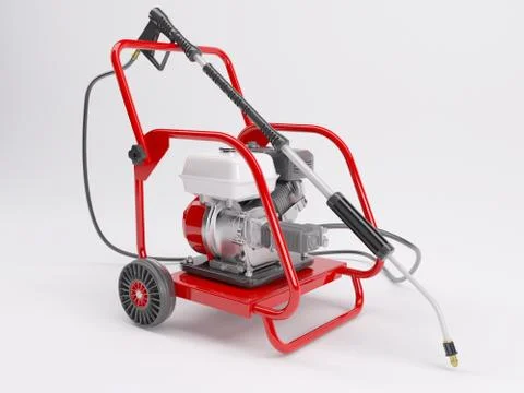 3d render of a pressure washer Illustrazione stock