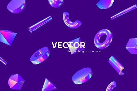 3d render primitives background. Illustrazione stock