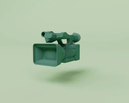 3d render of Professional Camcorder video camera, 3d illustration isolated on 스톡 일러스트