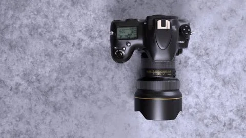 3D render of a professional camera on a surface 스톡 일러스트