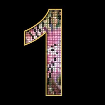 3D render of puff pixels alphabet letter Illustrazione stock