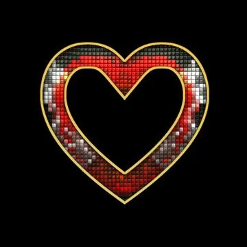 3D render of puff pixels alphabet letter Illustrazione stock