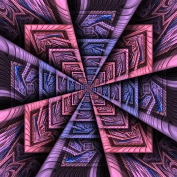 3D render of puff pixels colorful pattern background tile Stock Illustration