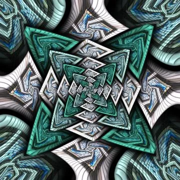 3D render of puff pixels colorful pattern background tile Stock Illustration