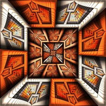 3D render of puff pixels colorful pattern background tile Stock Illustration