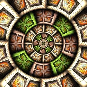 3D render of puff pixels colorful pattern background tile Stock Illustration