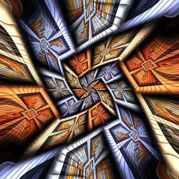 3D render of puff pixels colorful pattern background tile Stock Illustration