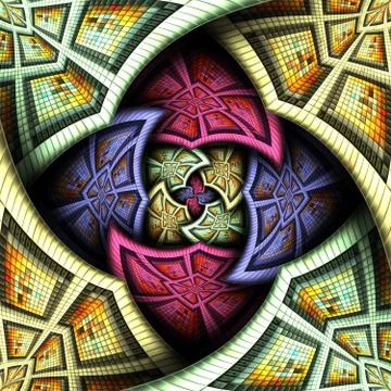 3D render of puff pixels colorful pattern background tile Ilustração Stock