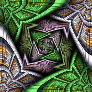 3D render of puff pixels colorful pattern background tile Stock Illustration