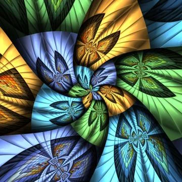 3D render of puff pixels colorful pattern background tile Stock Illustration