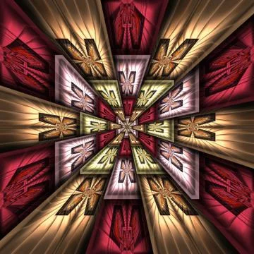 3D render of puff pixels colorful pattern background tile Stock Illustration