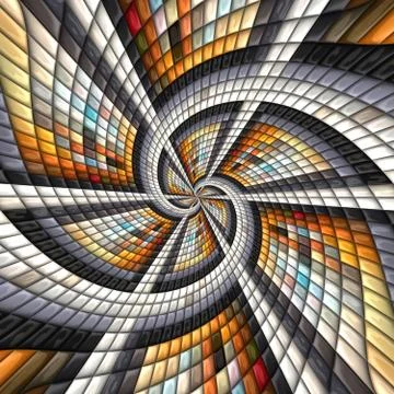 3D render of puff pixels colorful ornament background Stock Illustration