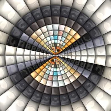 3D render of puff pixels colorful ornament background Illustrazione stock