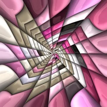 3D render of puff pixels colorful ornament background Stock Illustration