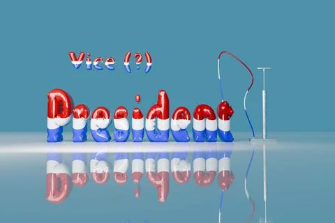 3d render of pumped up vice presidential balloons Stock Illustration