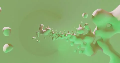 3d render purple pink abstract background flowing liquid drops for design Stock Illustration