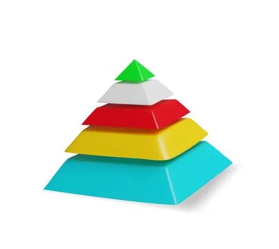 3d render pyramid chart. Stock Illustration