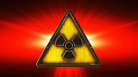 3d render of radiation nuclear danger symbol Stock Illustration