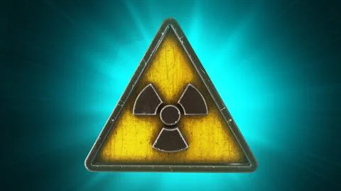 3d render of radiation nuclear danger symbol Stock Illustration
