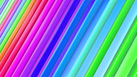 3d render rainbow colors background with beatiful stripes as creative backdrops Illustrazione stock