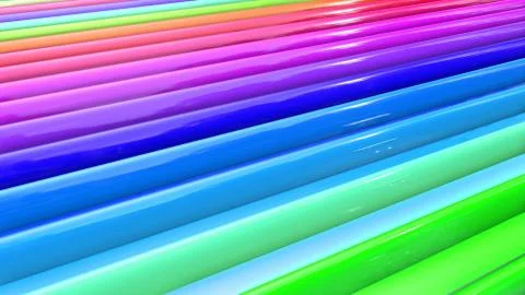 3d render rainbow colors background with beatiful stripes as creative backdrops Stock Illustration