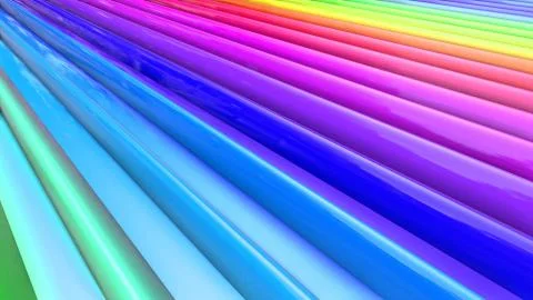 3d render rainbow colors background with beatiful stripes as creative backdrops Stock Illustration