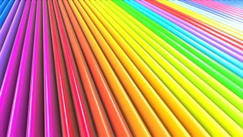 3d render rainbow colors background with beatiful stripes as creative backdrops Stock Illustration