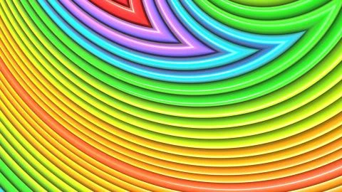 3d render rainbow colors background with beatiful stripes as creative backdrops Illustrazione stock