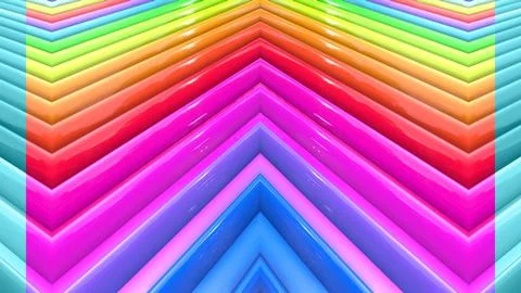 3d render rainbow colors background with beatiful stripes as creative backdrops Stock Illustration