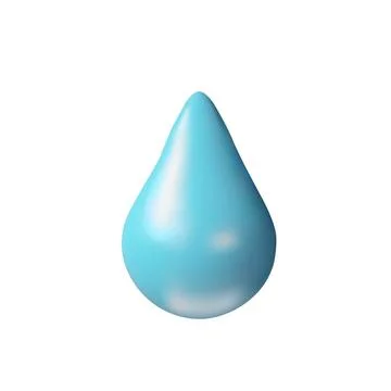 3D render realistic Drop Water Stock Illustration