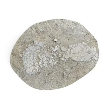 3D render of a realistic gray stone isolated on the white background Stock Illustration